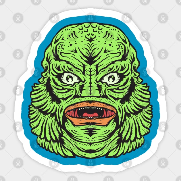 Creature From The Black Lagoon Sticker by haloakuadit